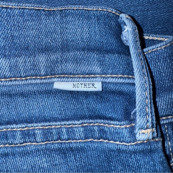 MOTHER The Vamp Spiked Heels to Tractor Wheels Skinny Ankle Jeans Blue Size 27 - Picture 14 of 15